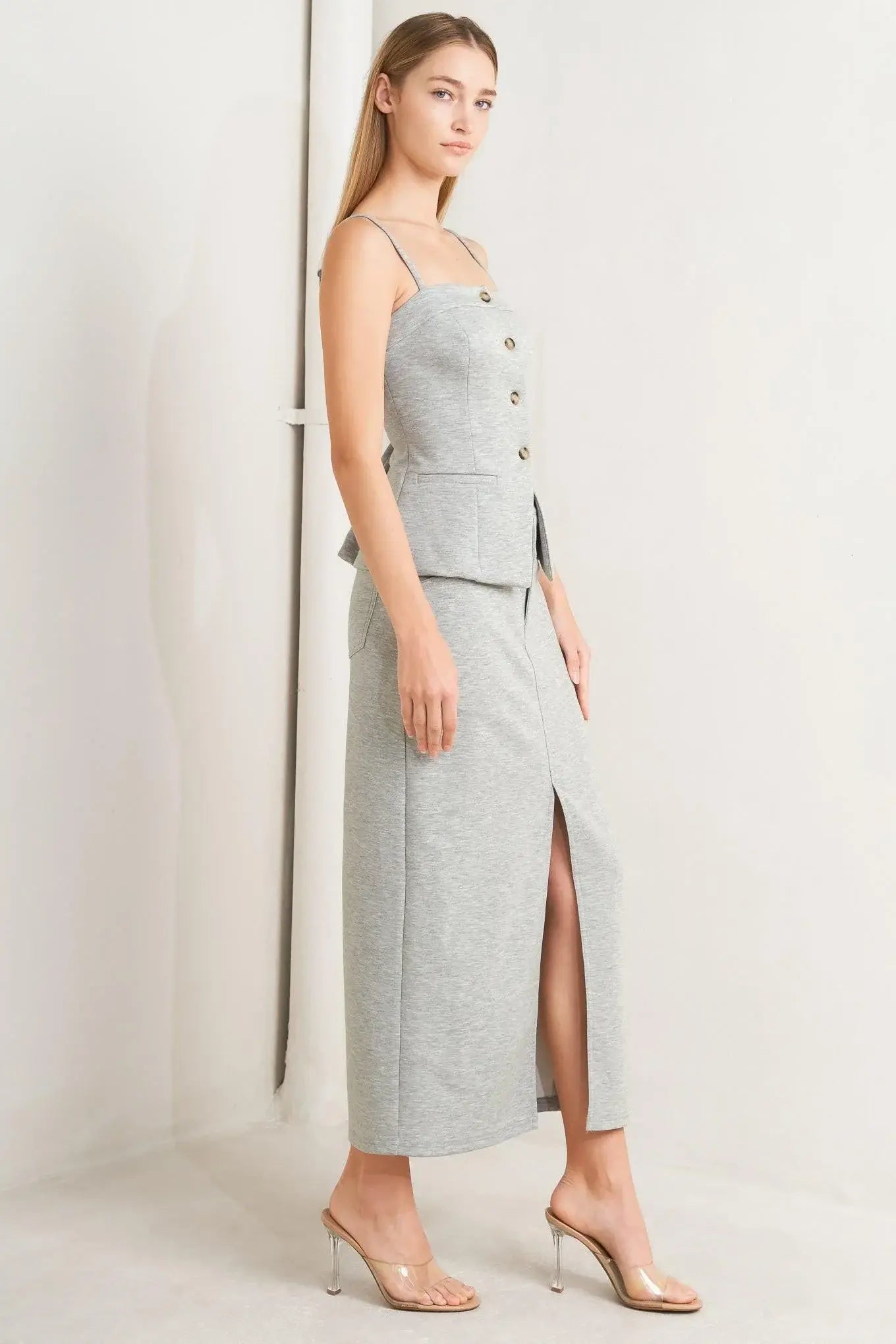 LOVELY BY NATURE KNIT MIDI SKIRT - Flying Tomato - Flyclothing LLC