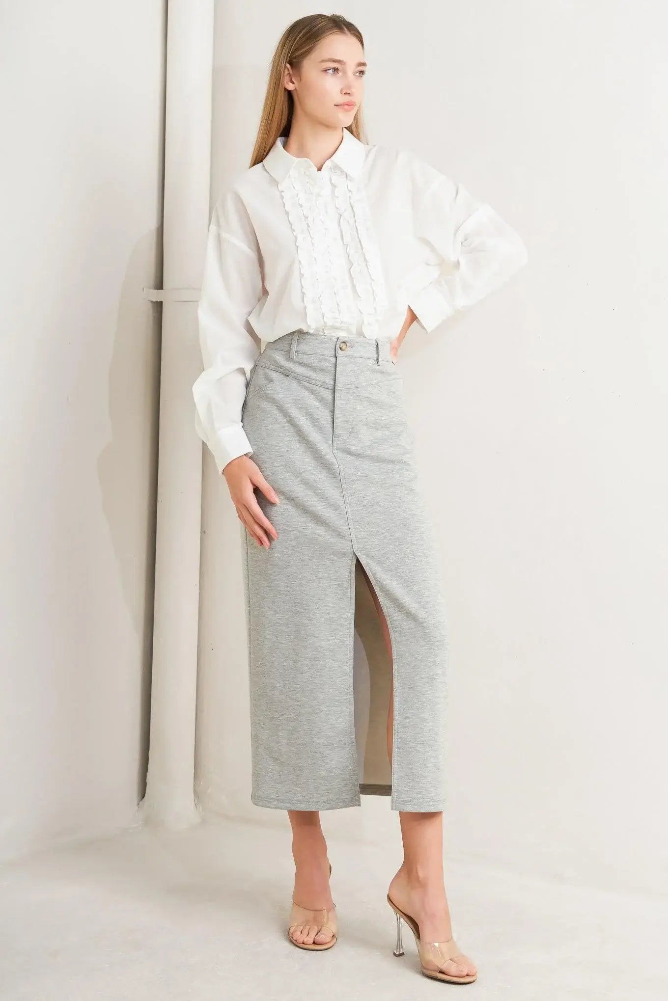 LOVELY BY NATURE KNIT MIDI SKIRT - Flying Tomato - Flyclothing LLC