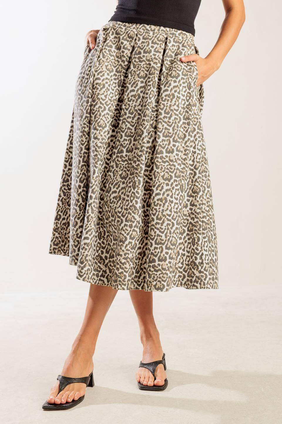 SOMETHING SPECIAL WOVEN MIDI FULL SKIRT - Flying Tomato - Flyclothing LLC