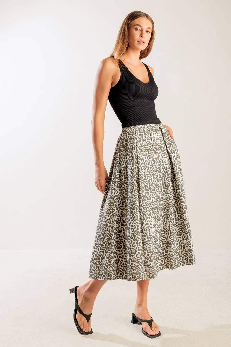 SOMETHING SPECIAL WOVEN MIDI FULL SKIRT - Flying Tomato - Flyclothing LLC