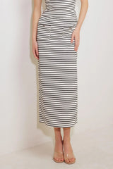 WINDING PATH STRIPED WOVEN SKIRT - Flying Tomato - Flyclothing LLC
