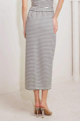 WINDING PATH STRIPED WOVEN SKIRT - Flying Tomato - Flyclothing LLC