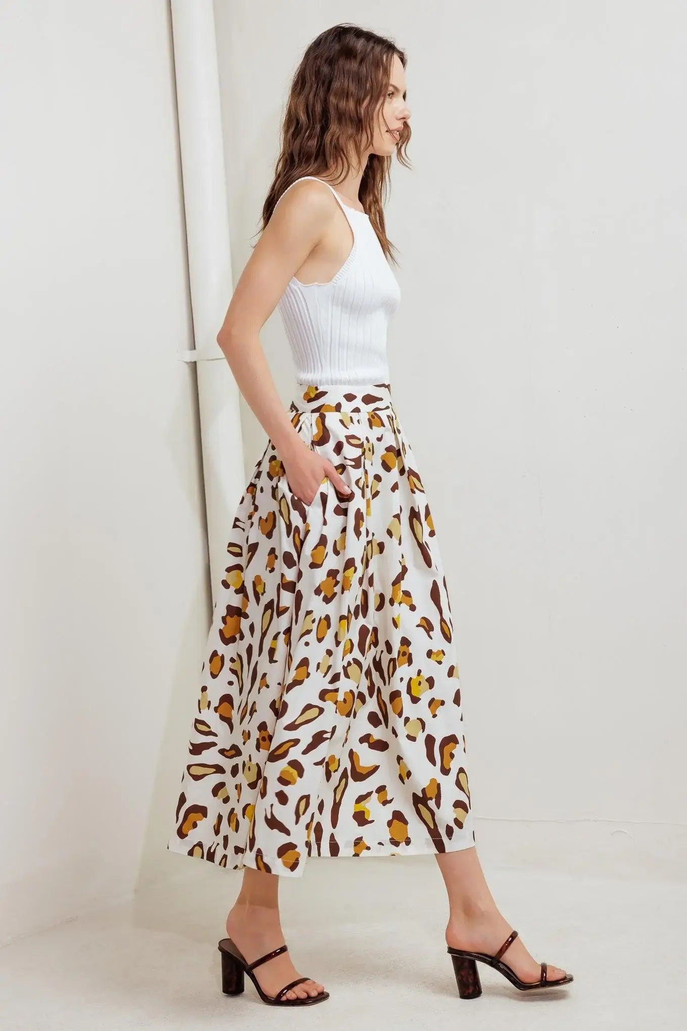 CITY JUNGLE WOVEN FULL SKIRT - Flying Tomato - Flyclothing LLC