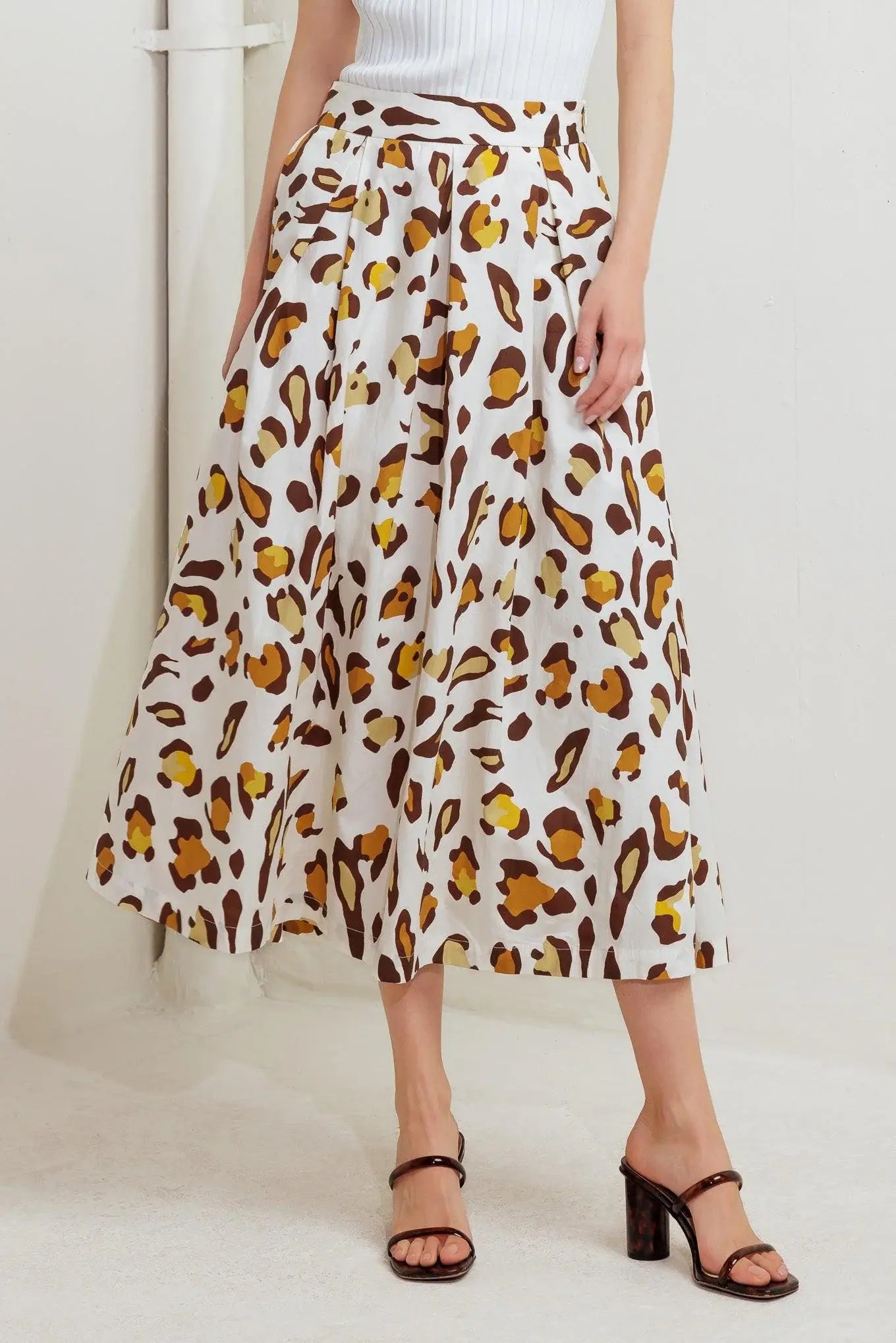 CITY JUNGLE WOVEN FULL SKIRT - Flying Tomato - Flyclothing LLC