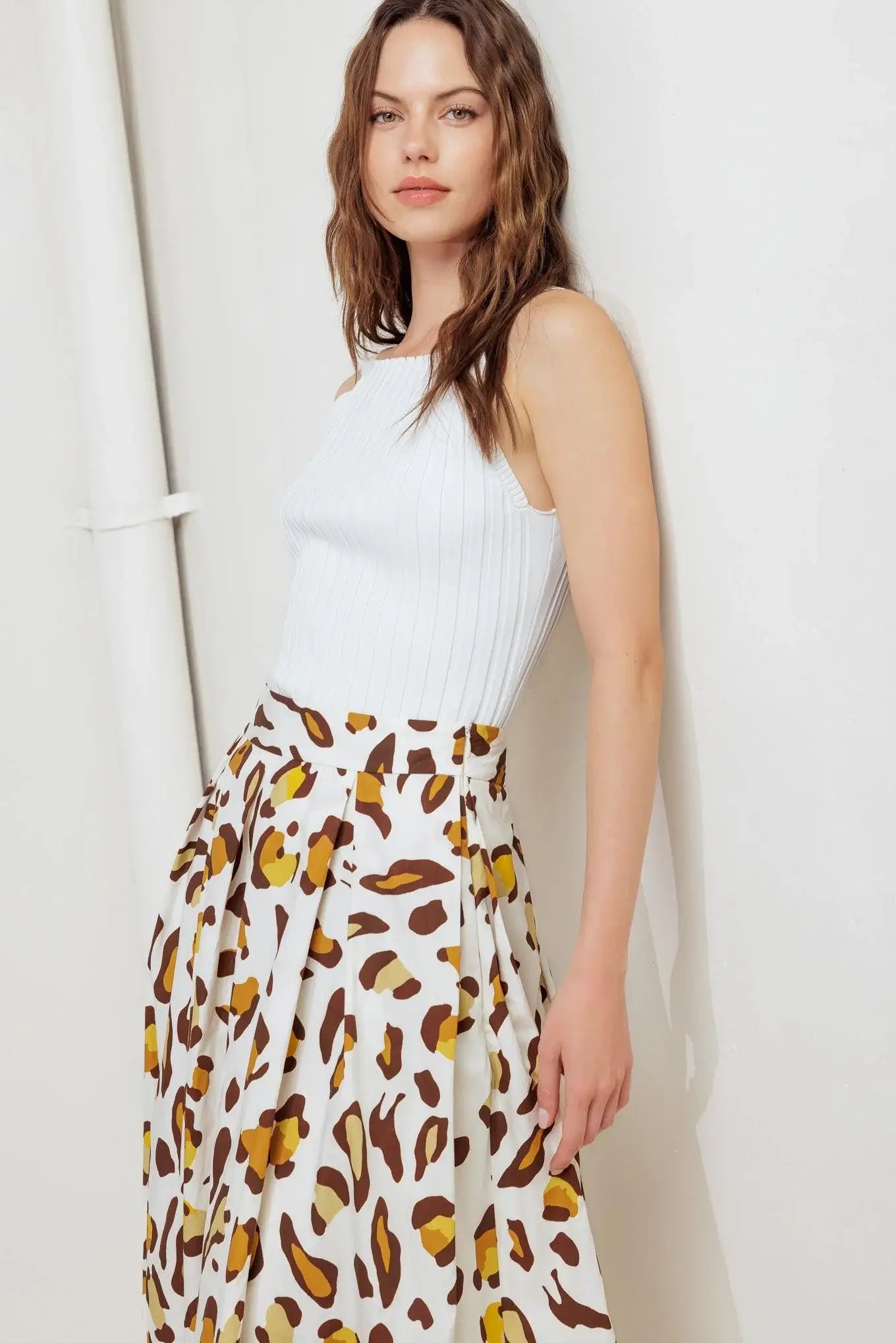 CITY JUNGLE WOVEN FULL SKIRT - Flying Tomato - Flyclothing LLC