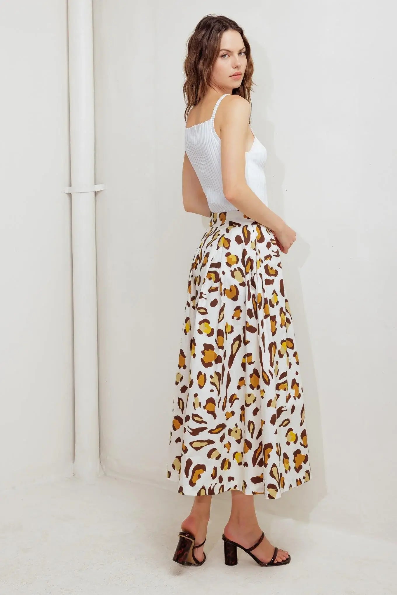 CITY JUNGLE WOVEN FULL SKIRT - Flying Tomato - Flyclothing LLC