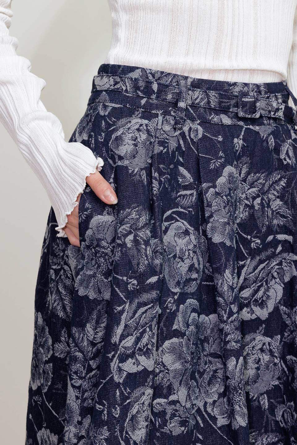 URBAN MUSE JACQUARD DENIM SKIRT - Flying Tomato - Flyclothing LLC