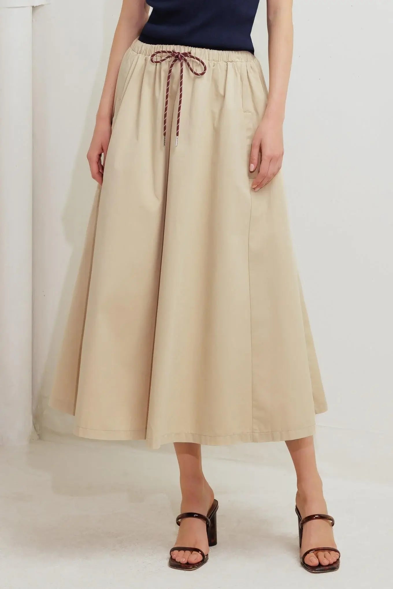WEEKEND PARISIAN WOVEN MIDI SKIRT - Flying Tomato - Flyclothing LLC