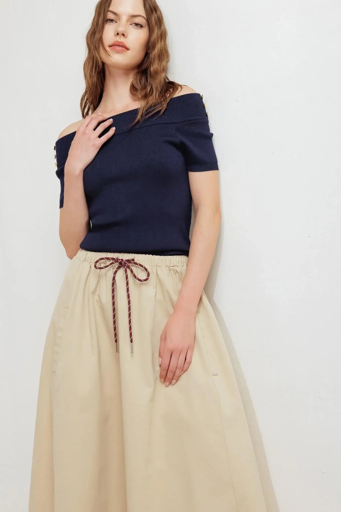 WEEKEND PARISIAN WOVEN MIDI SKIRT - Flying Tomato - Flyclothing LLC