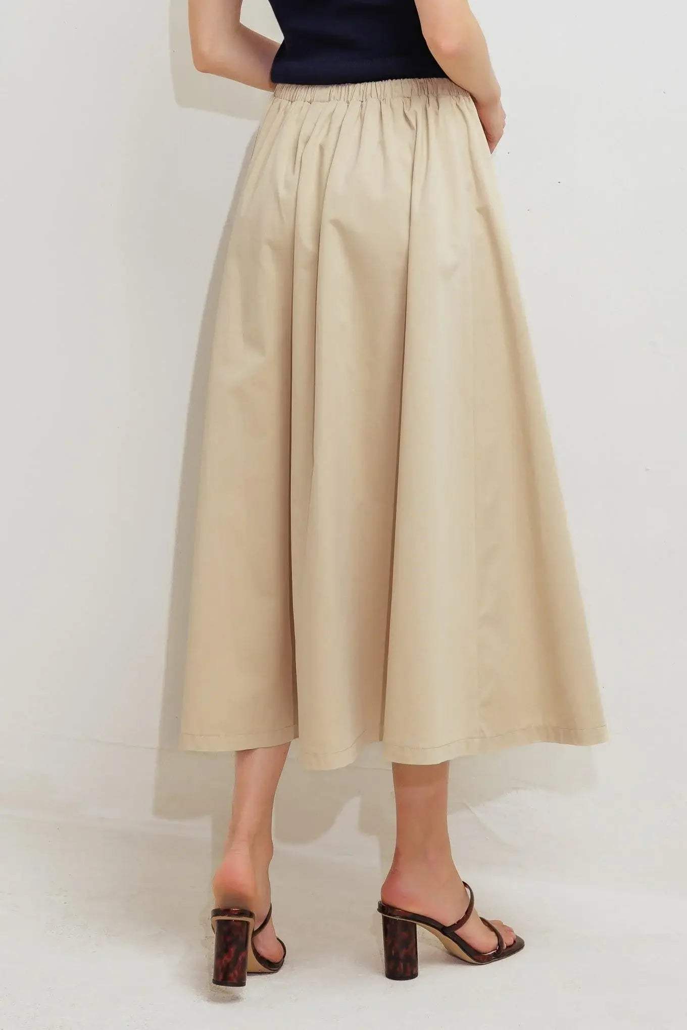 WEEKEND PARISIAN WOVEN MIDI SKIRT - Flying Tomato - Flyclothing LLC