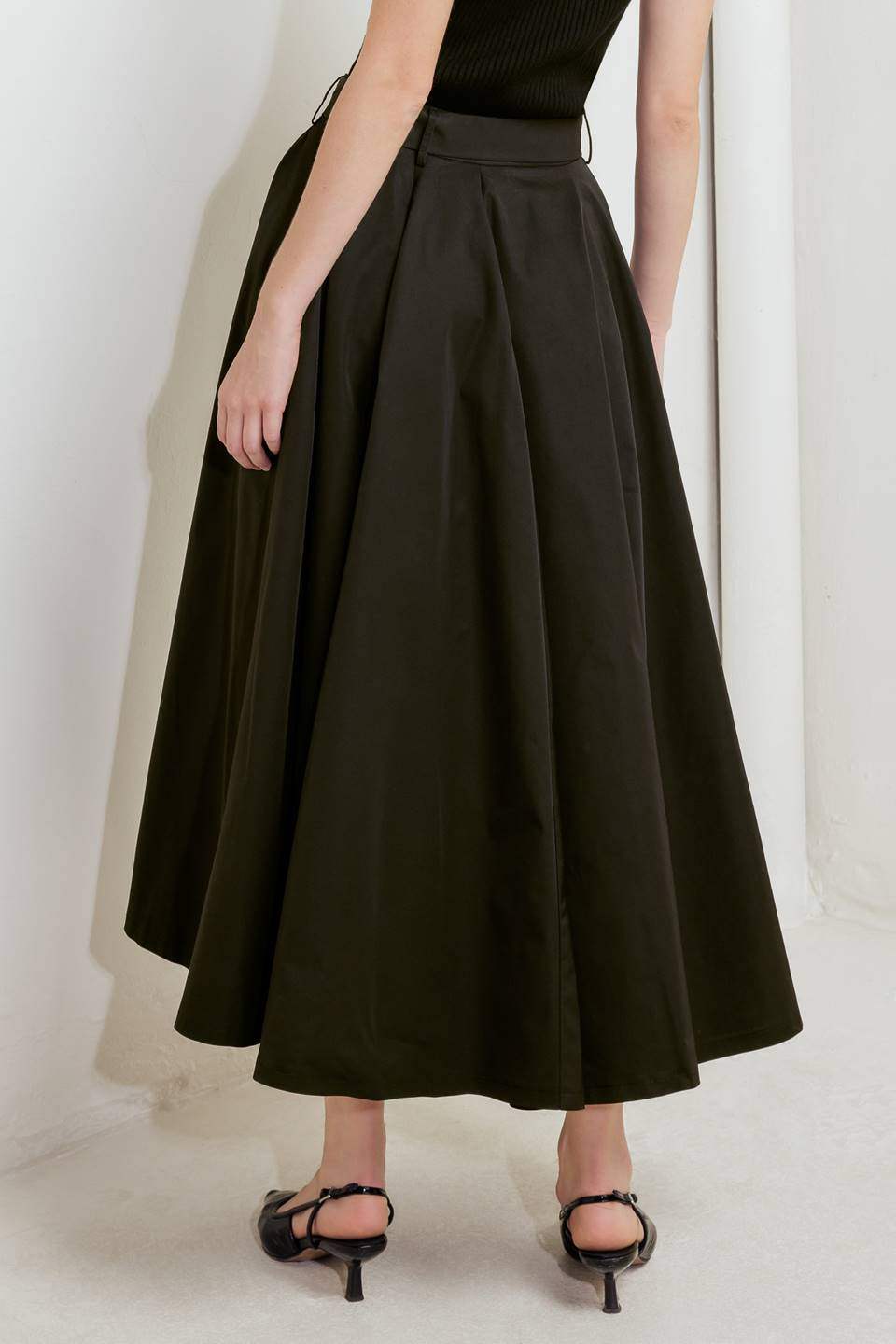 ROUGE ALLURE WOVEN FULL MIDI SKIRT - Flying Tomato - Flyclothing LLC