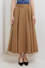 ROUGE ALLURE WOVEN FULL MIDI SKIRT - Flying Tomato - Flyclothing LLC