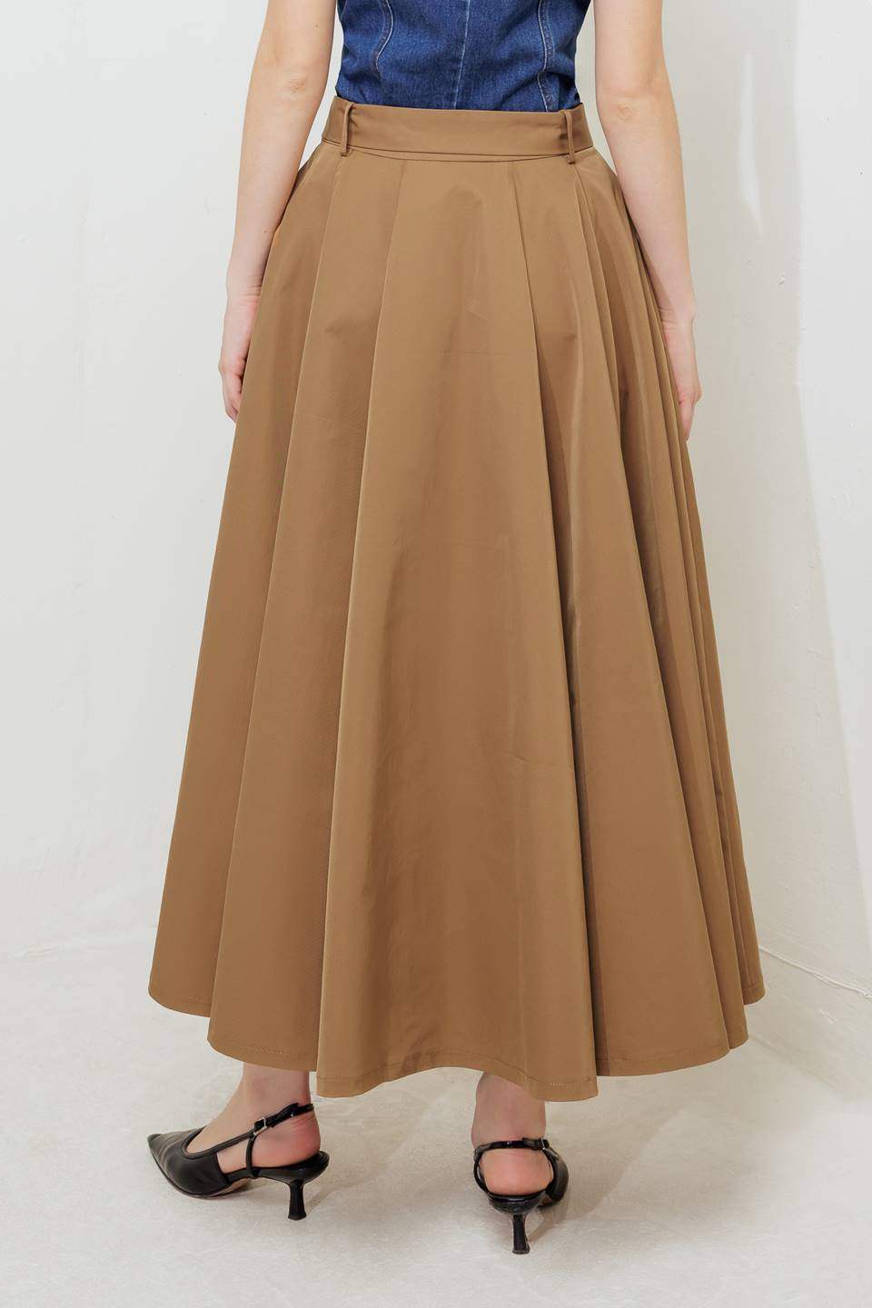 ROUGE ALLURE WOVEN FULL MIDI SKIRT - Flying Tomato - Flyclothing LLC