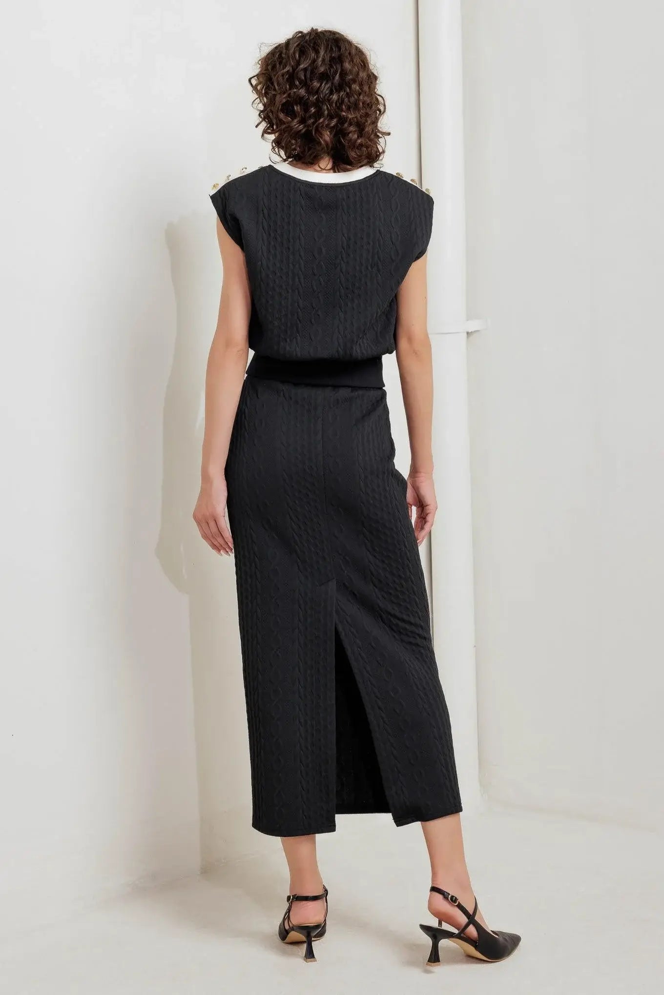 URBAN LUXE COMMAND KNIT MIDI SKIRT - Flying Tomato - Flyclothing LLC