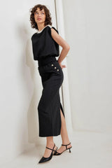 URBAN LUXE COMMAND KNIT MIDI SKIRT - Flying Tomato - Flyclothing LLC