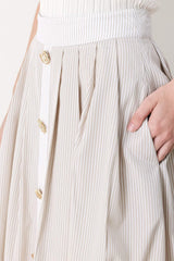 COASTAL LIGHT WOVEN MIDI SKIRT - Flying Tomato - Flyclothing LLC