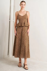 PURELY ROMANTIC WOVEN LACE MIDI SKIRT - Flying Tomato - Flyclothing LLC