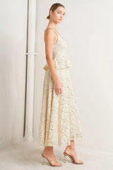 PURELY ROMANTIC WOVEN LACE MIDI SKIRT - Flying Tomato - Flyclothing LLC