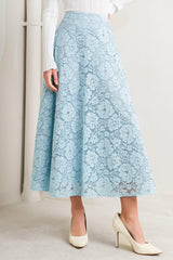 PURELY ROMANTIC WOVEN LACE MIDI SKIRT - Flying Tomato - Flyclothing LLC