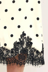 PARIS POLKA WOVEN MIDI PENCIL SKIRT - Flying Tomato - Flyclothing LLC