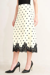 PARIS POLKA WOVEN MIDI PENCIL SKIRT - Flying Tomato - Flyclothing LLC