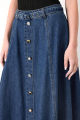 SWEET TALKER DENIM CIRCLE MIDI SKIRT - Flying Tomato - Flyclothing LLC
