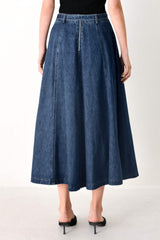SWEET TALKER DENIM CIRCLE MIDI SKIRT - Flying Tomato - Flyclothing LLC