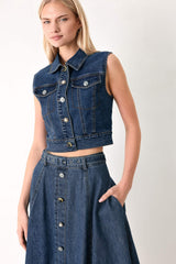 SWEET TALKER DENIM CIRCLE MIDI SKIRT - Flying Tomato - Flyclothing LLC