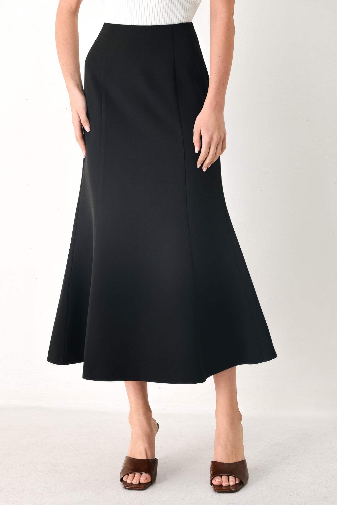 EVERYDAY PERFECTION WOVEN MIDI SKIRT - Flying Tomato - Flyclothing LLC
