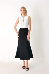 EVERYDAY PERFECTION WOVEN MIDI SKIRT - Flying Tomato - Flyclothing LLC