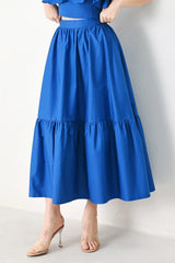 ROYAL FLOW WOVEN MIDI SKIRT - Flying Tomato - Flyclothing LLC