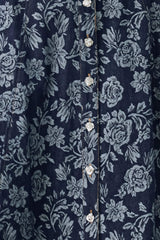 ROSETTE FLORAL WOVEN JACQUARD FULL SKIRT