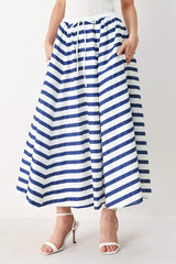 NAUTICAL NIGHTS WOVEN FULL SKIRT - Flying Tomato - Flyclothing LLC
