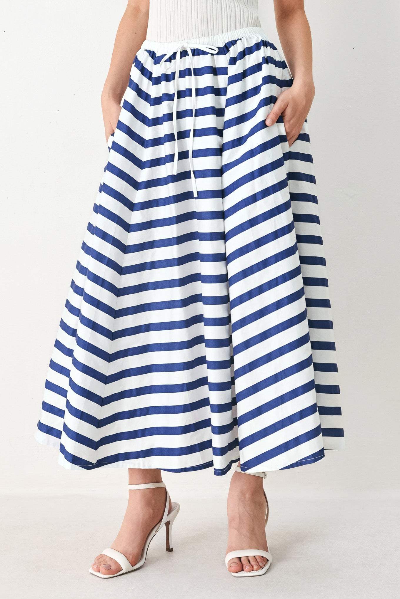 NAUTICAL NIGHTS WOVEN FULL SKIRT - Flying Tomato - Flyclothing LLC