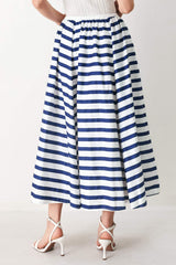 NAUTICAL NIGHTS WOVEN FULL SKIRT - Flying Tomato - Flyclothing LLC