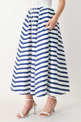 NAUTICAL NIGHTS WOVEN FULL SKIRT - Flying Tomato - Flyclothing LLC