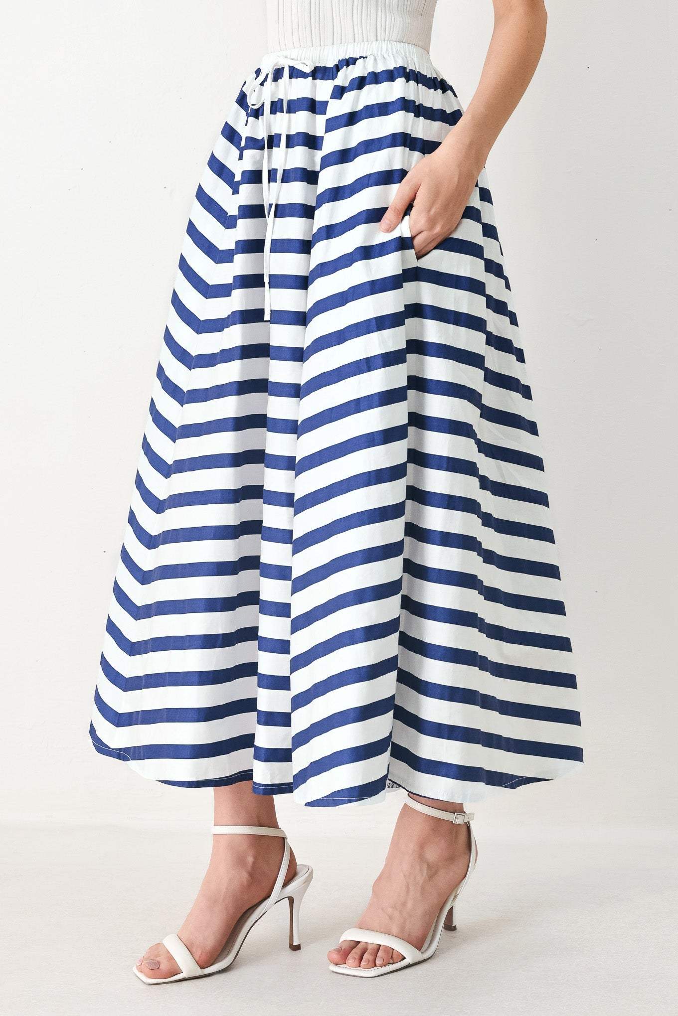 NAUTICAL NIGHTS WOVEN FULL SKIRT - Flying Tomato - Flyclothing LLC