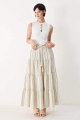 HAMPTONS WEEKEND WOVEN MAXI SKIRT - Flying Tomato - Flyclothing LLC
