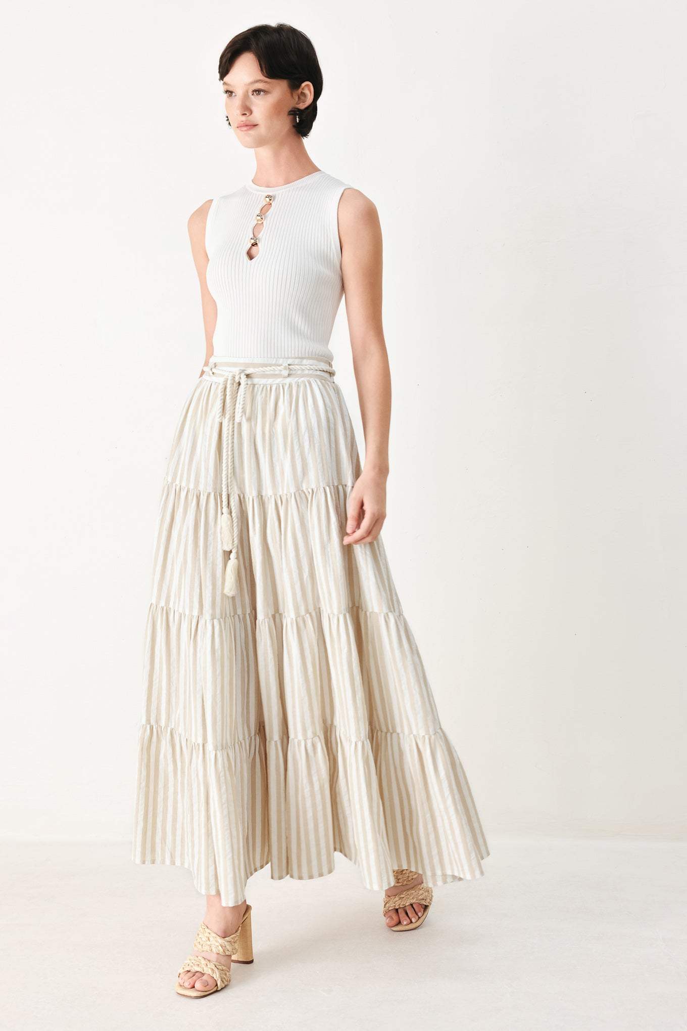 HAMPTONS WEEKEND WOVEN MAXI SKIRT - Flying Tomato - Flyclothing LLC