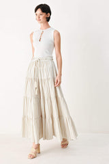 HAMPTONS WEEKEND WOVEN MAXI SKIRT - Flying Tomato - Flyclothing LLC