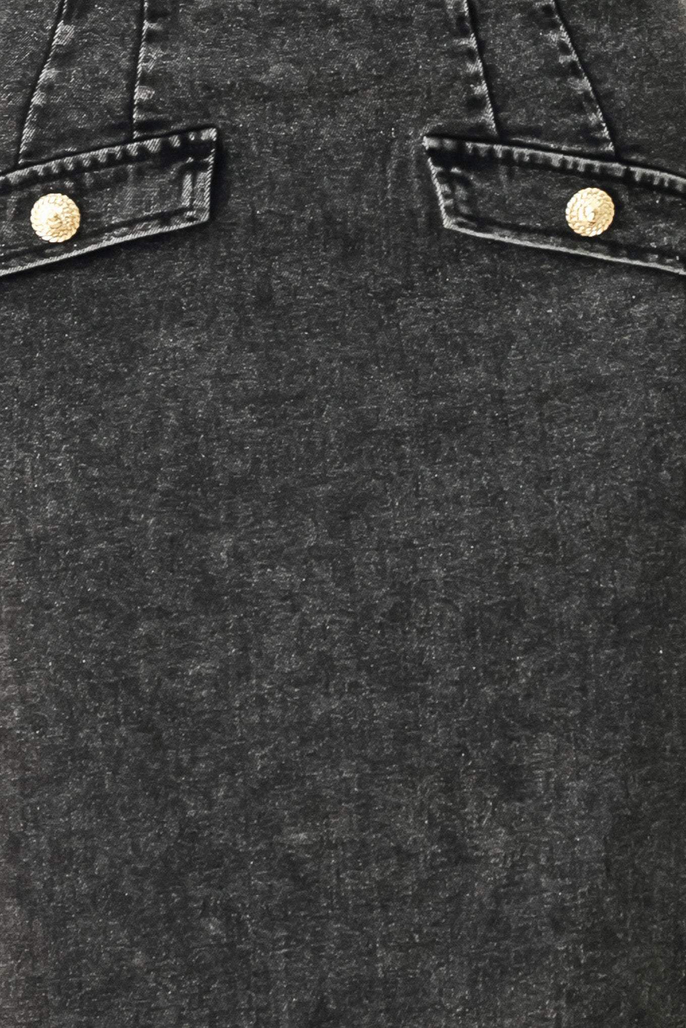 STONEWASHED DENIM MIDI PENCIL SKIRT