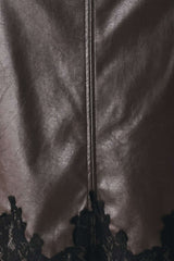 LACE AFTER DARK FAUX LEATHER PENCIL SKIRT - Flying Tomato - Flyclothing LLC