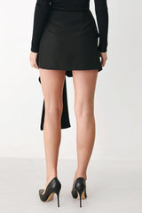 ONYX ASYMMETRIC MUSE WOVEN SKIRT