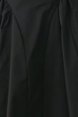 SCULPTED NOIR SHIRRED MIDI SKIRT - Flying Tomato - Flyclothing LLC