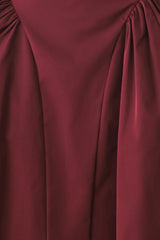 SCULPTED NOIR SHIRRED MIDI SKIRT - Flying Tomato - Flyclothing LLC