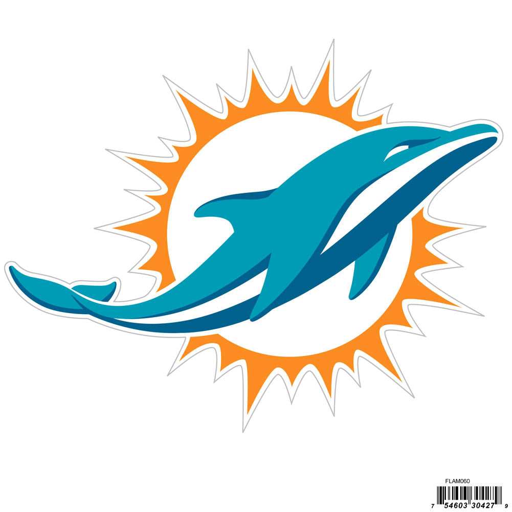 Miami Dolphins 8 inch Logo Magnets - Miami Dolphins - Flyclothing LLC