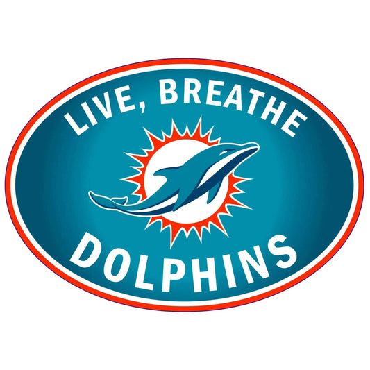 Miami Dolphins Live-Breath Auto Decal - Miami Dolphins - Flyclothing LLC