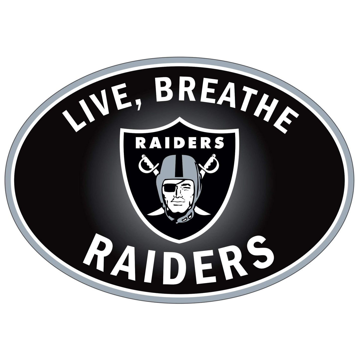 Las Vegas Raiders Live-Breath Auto Decal - Las Vegas Raiders - Flyclothing LLC