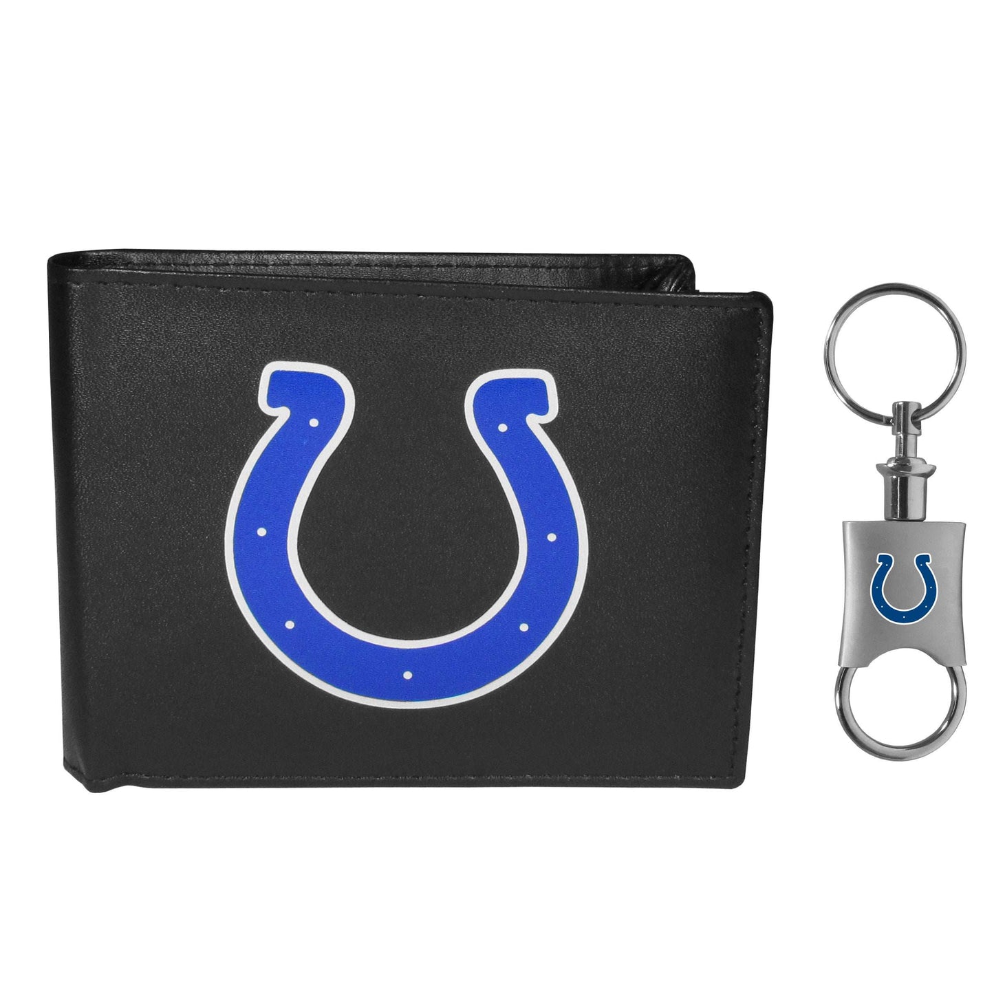 Indianapolis Colts Leather Bi-fold Wallet & Valet Key Chain - Indianapolis Colts - Flyclothing LLC