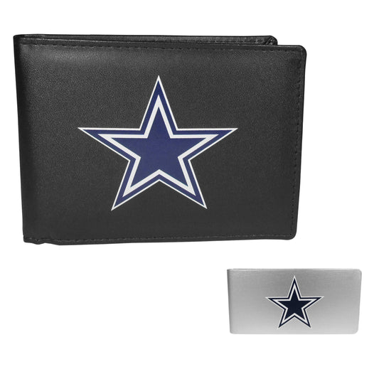 Dallas Cowboys Leather Bi-fold Wallet & Money Clip - Dallas Cowboys - Flyclothing LLC